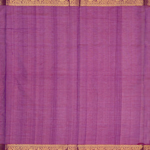 Purple Handloom Silk Cotton Saree With Kamalam Zari Buttas