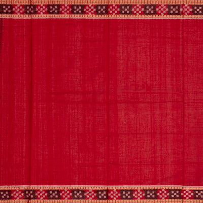 Taupe Handloom Orissa Cotton Saree With Button Buttas