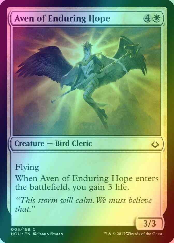 Aven of Enduring Hope [5] [Hour of Devastation] [Foil]