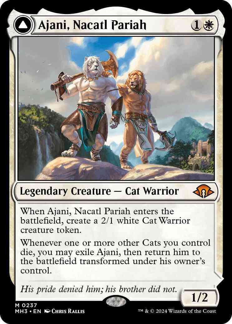 Ajani, Nacatl Pariah // Ajani, Nacatl Avenger [237] [Modern Horizons 3] [Non-Foil]