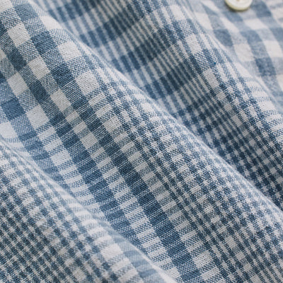Light Blue Checks Slim Fit Shirt