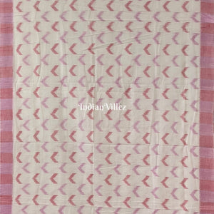 Off White Odisha Handloom Cotton Saree with Tassel