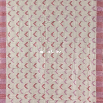 Off White Odisha Handloom Cotton Saree with Tassel