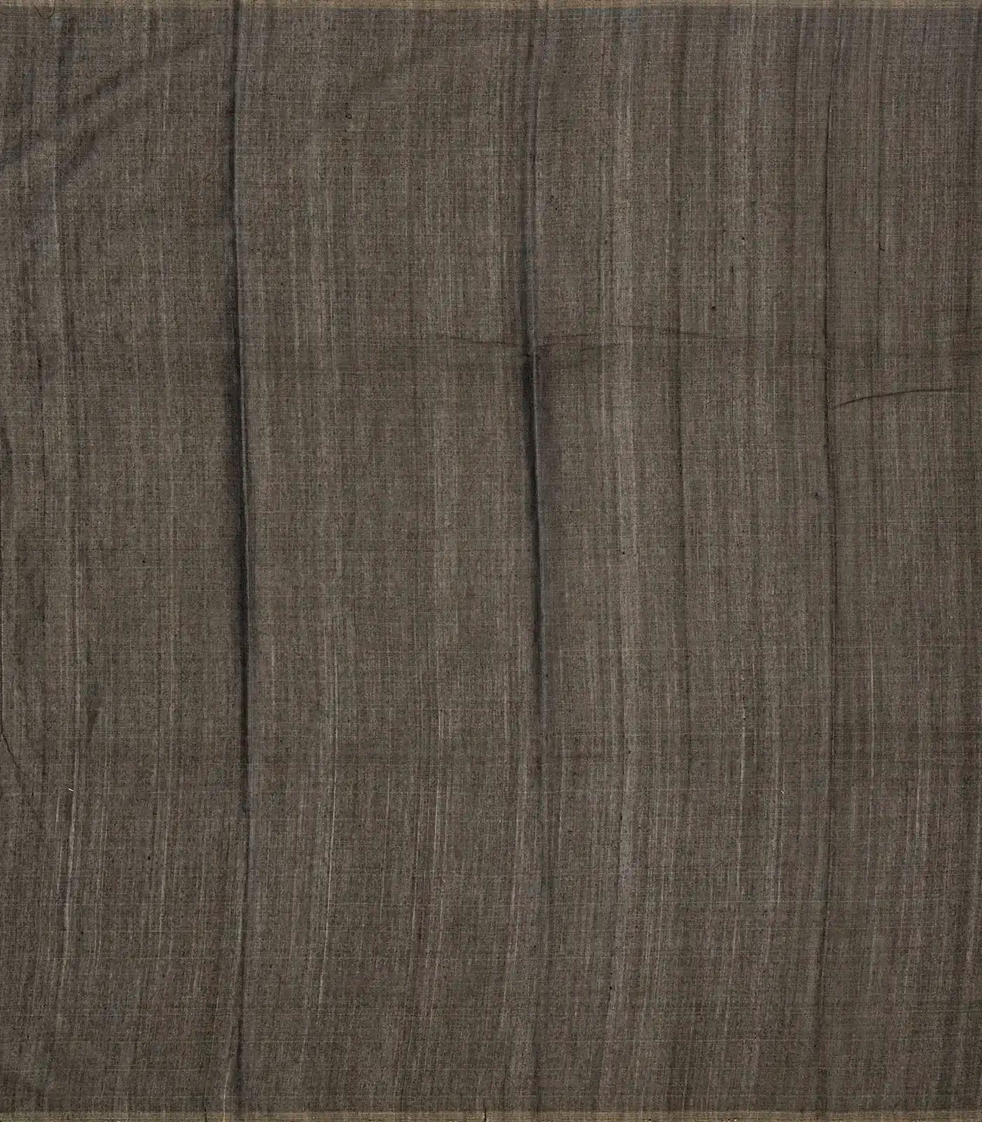 Cream Handloom Tissue Saree With Long Brown Border