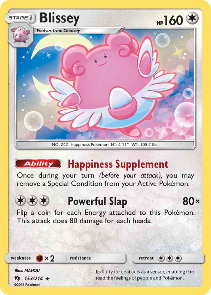 Blissey - 153/214 - Rare Holo [sm8-153] [Reverse Holo]
