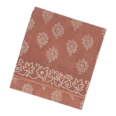 Dusty Pink Sungudi Cotton Saree With Tie & Dye Floral Motifs