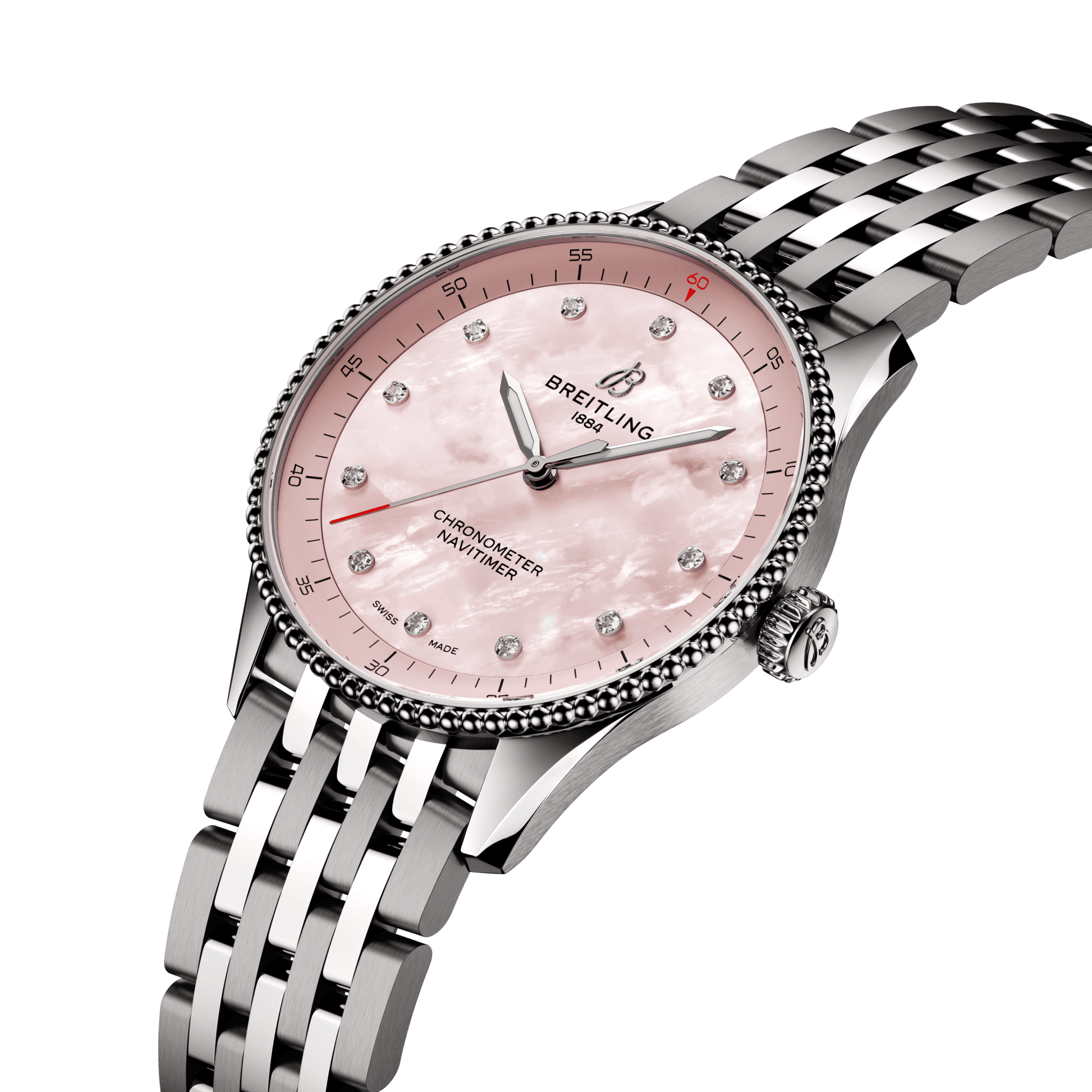 Breitling Navitimer Pink Dial Women 32mm