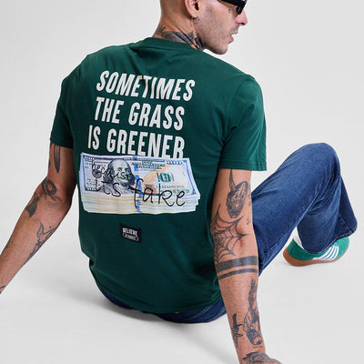 Grass is Greener Green Graphic Print Slim Fit T-Shirt