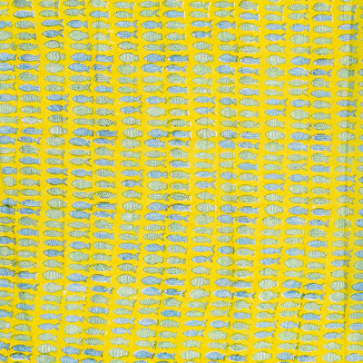 Yellow Woven Jaipur Cotton Saree Printed With Stripes