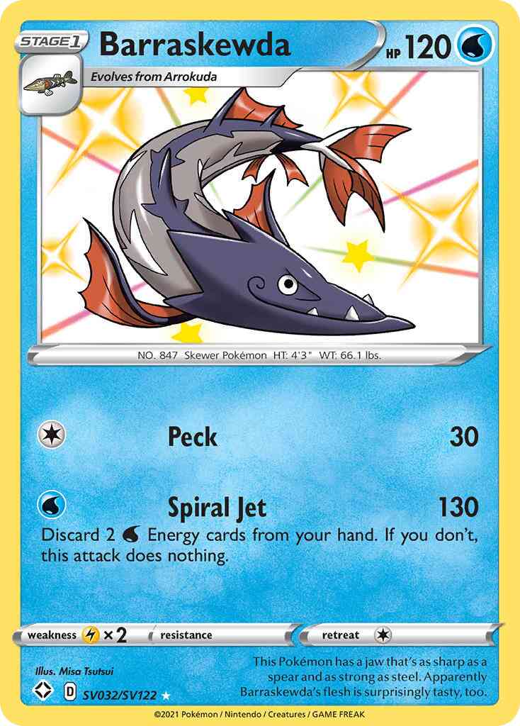 Barraskewda - SV032/SV122 - Rare Shiny [swsh45sv-SV032] [Holo]
