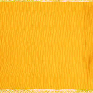 Mango Yellow Woven Jaipur Cotton Saree Printed With White Floral Motifs