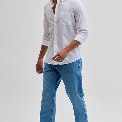 White Self-Design Shirt