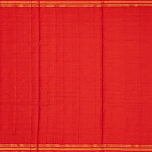 Yellow Handloom Soft Silk Saree With Checks & Contrast Red Border