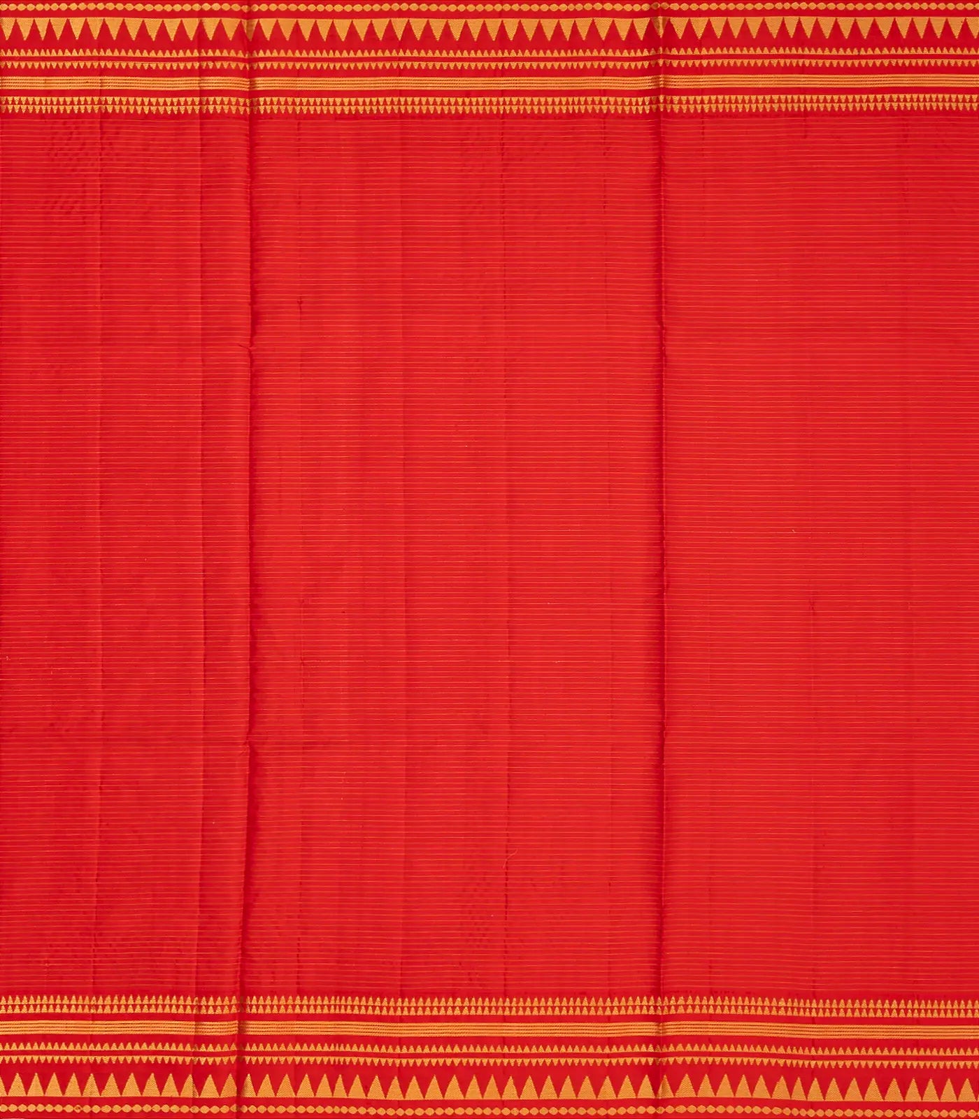 Yellow Handloom Soft Silk Saree With Checks & Contrast Red Border