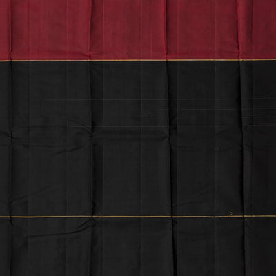 Grey Handloom Kanchipuram Silk Saree With Checks & Buttas