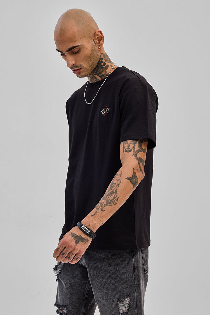 The Art Black Oversized Fit T-Shirt