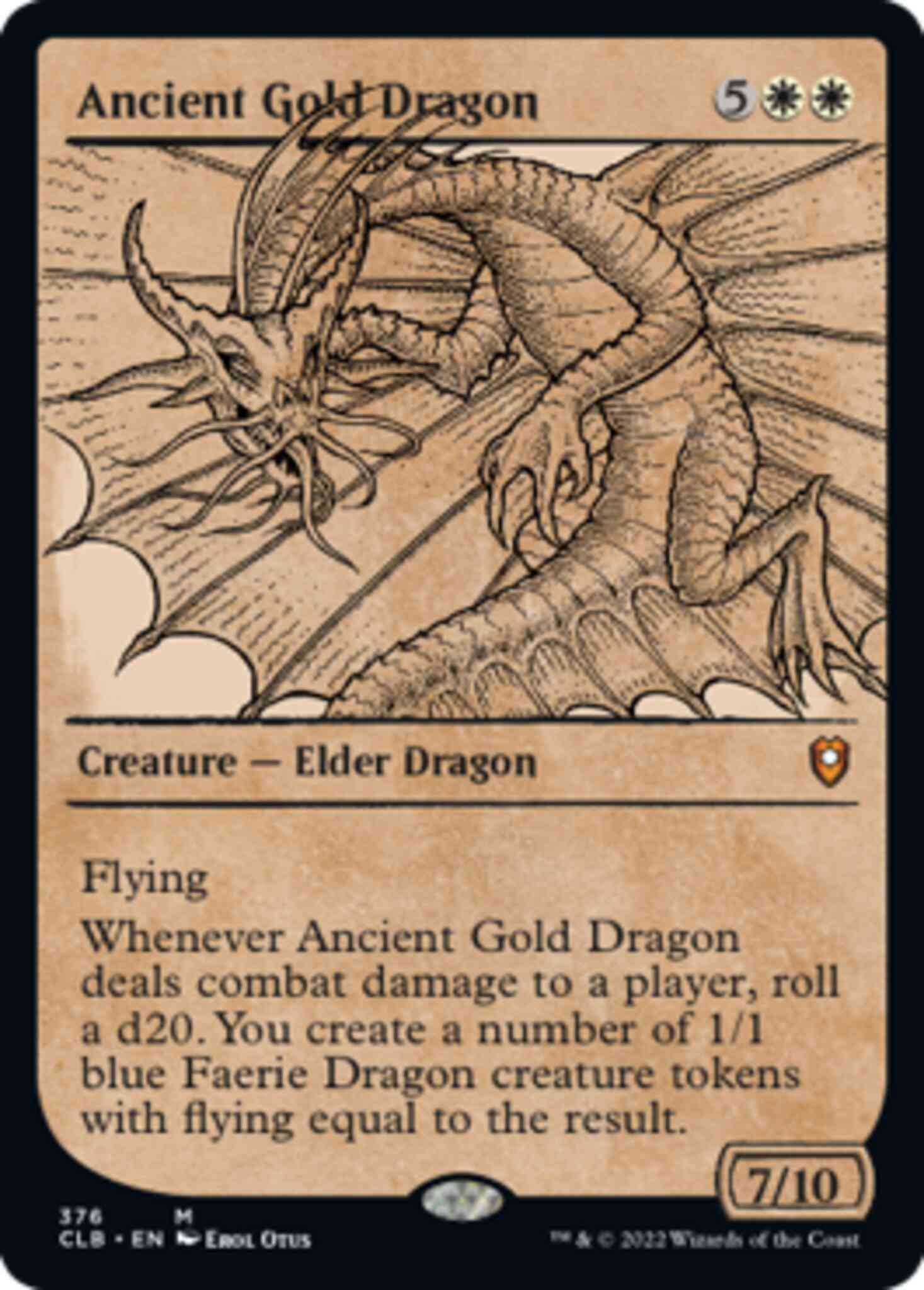 Ancient Gold Dragon [376] [Rulebook Showcase] [Commander Legends: Battle for Baldur's Gate] [Non-Foil]