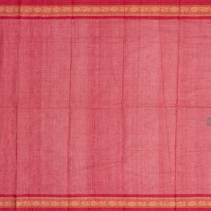 Teal Handloom Korvai Kanchi Cotton Saree With Annam Buttas