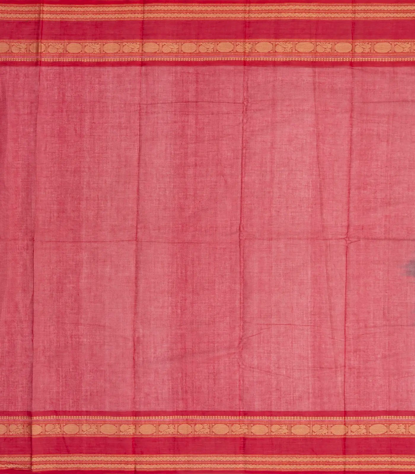 Teal Handloom Korvai Kanchi Cotton Saree With Annam Buttas