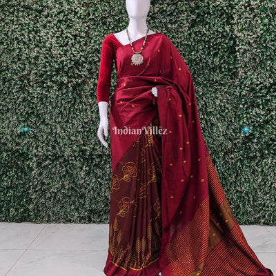 Odisha Ikat Floral Design Contemporary Silk Saree