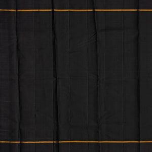 Mango Yellow Handloom Kanchipuram Korvai Silk Saree With Black Border