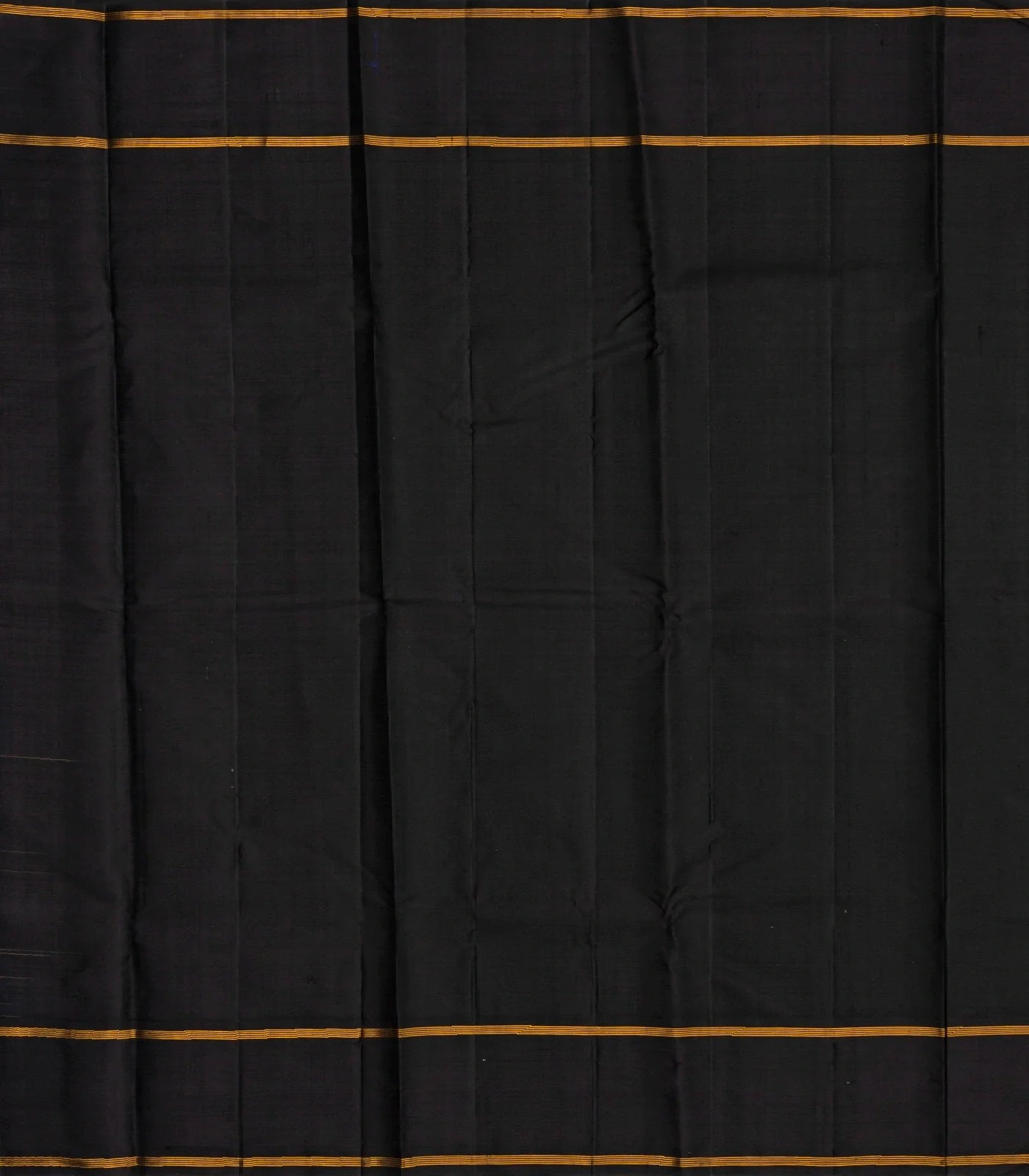 Mango Yellow Handloom Kanchipuram Korvai Silk Saree With Black Border