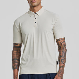 Cream Stitchless Polo T-Shirt