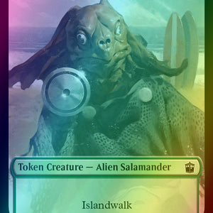 Alien Rhino Token (03) // Alien Salamander Token (16) [Universes Beyond: Doctor Who: Tokens] [Foil]