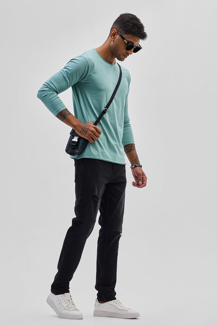 Turquoise Stretch Full Sleeve T-Shirt