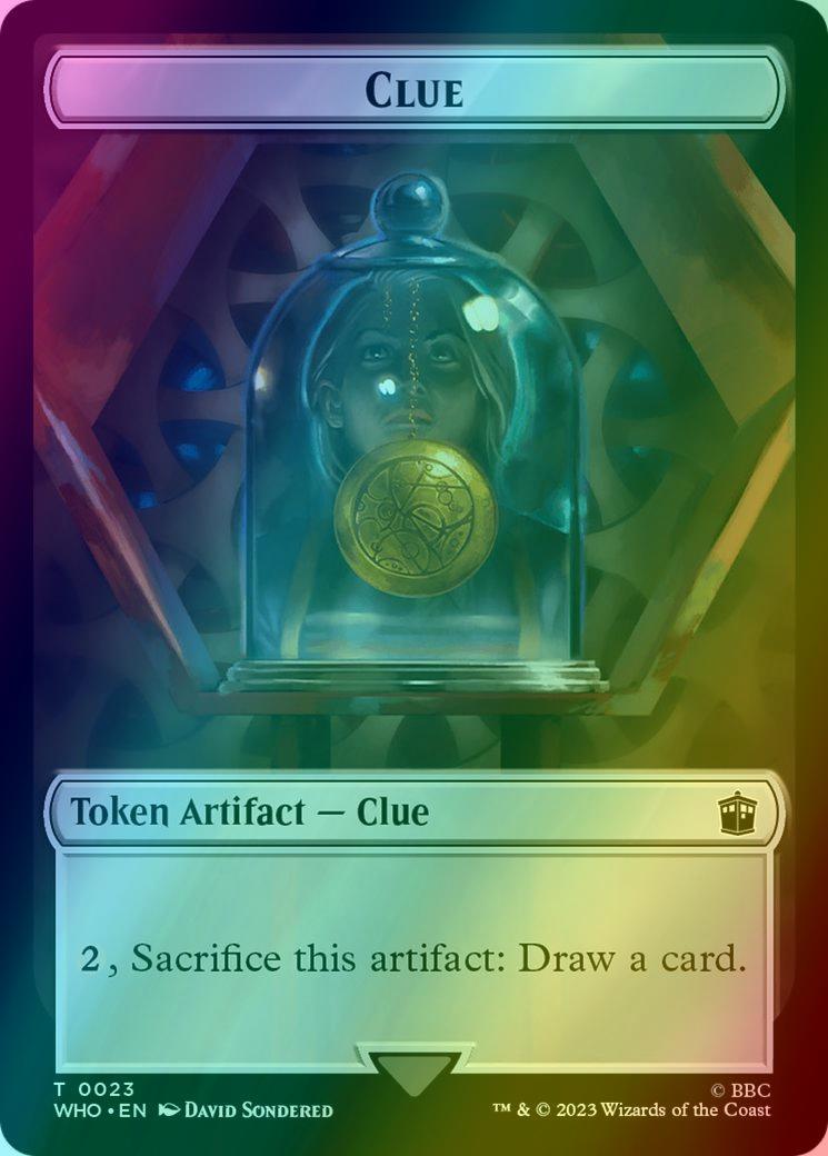 Alien Angel Token (11) // Clue Token (23) [Universes Beyond: Doctor Who: Tokens] [Foil]