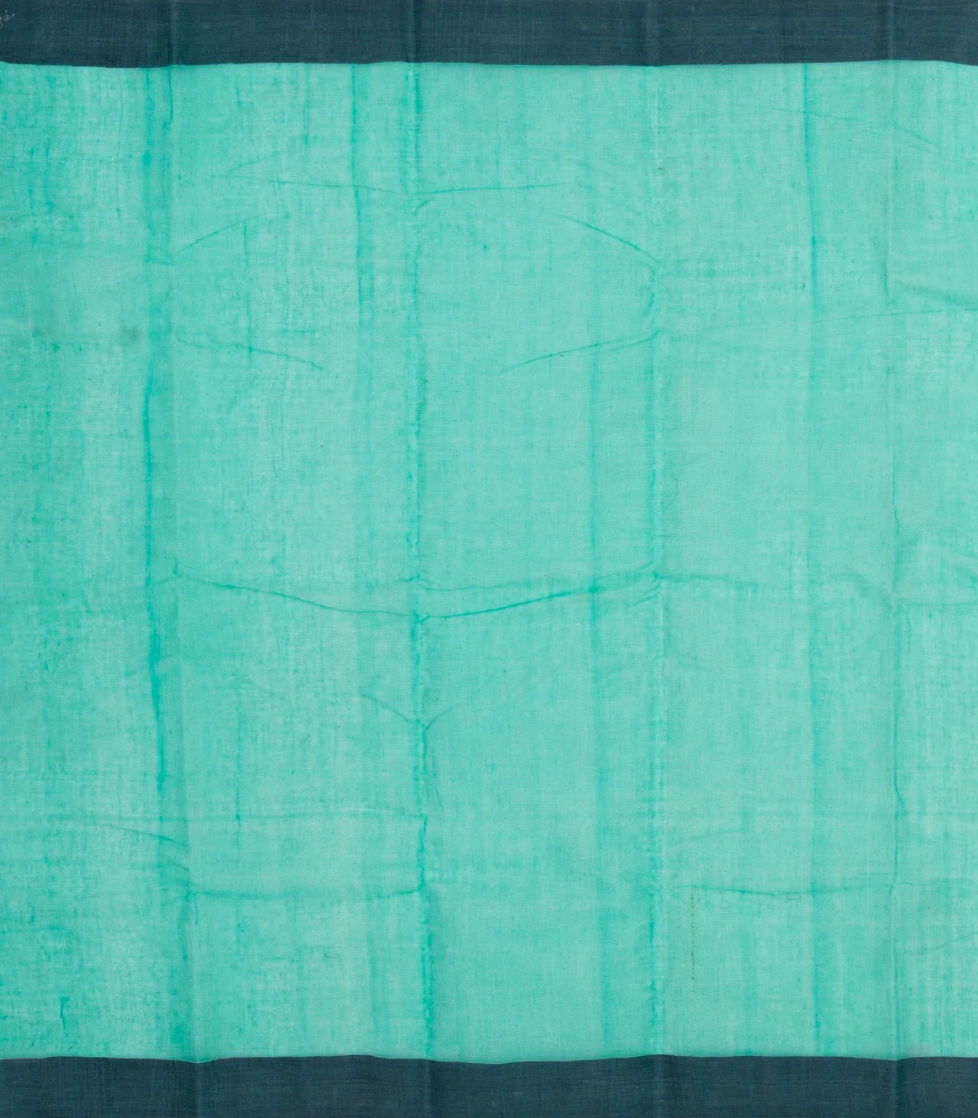 Aquamarine Bengal Cotton Saree With Dotted Stripes