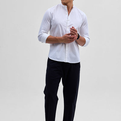 White Mandarin Shirt