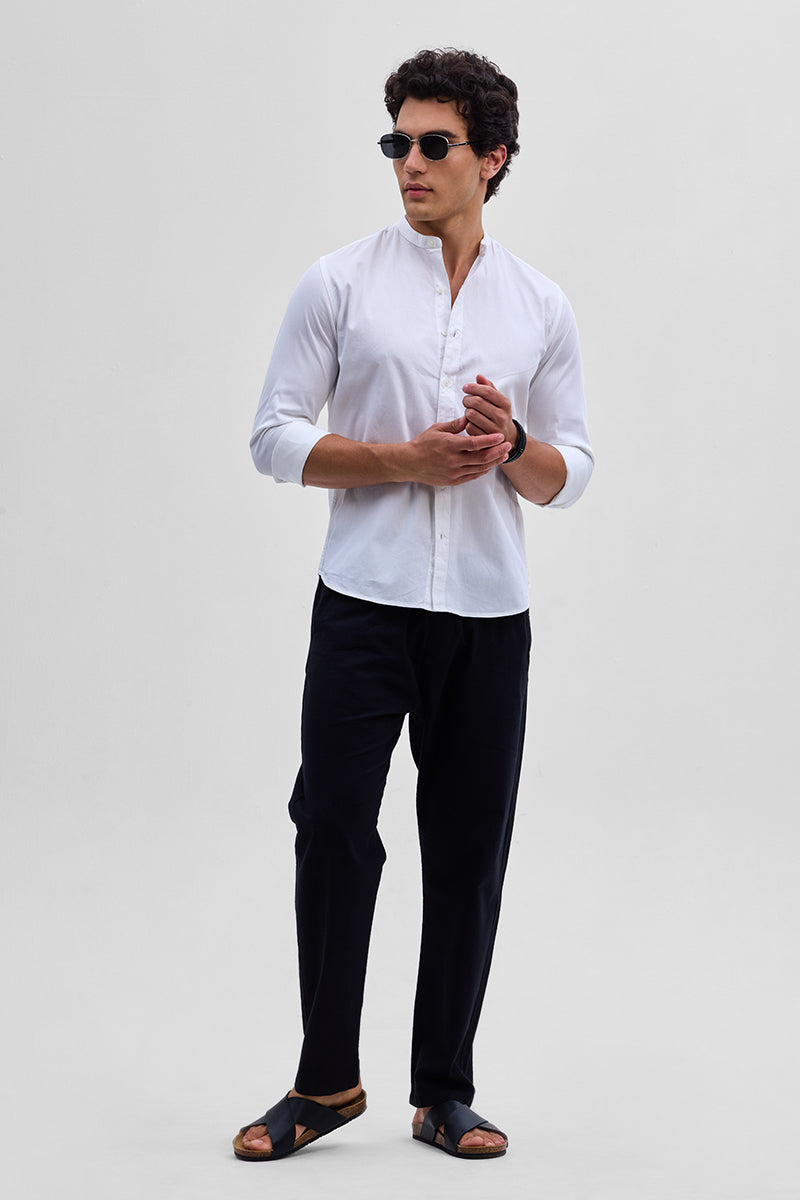 White Mandarin Shirt