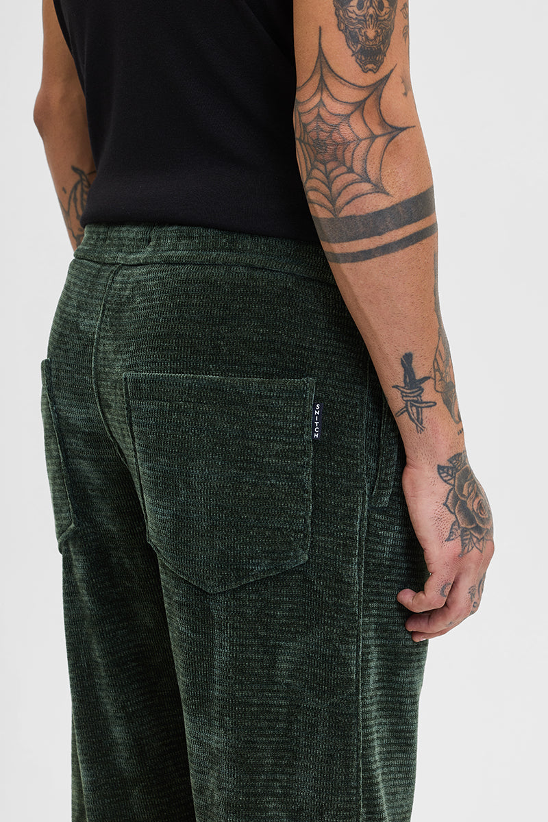 Olive Corduroy Relaxed Fit Trousers