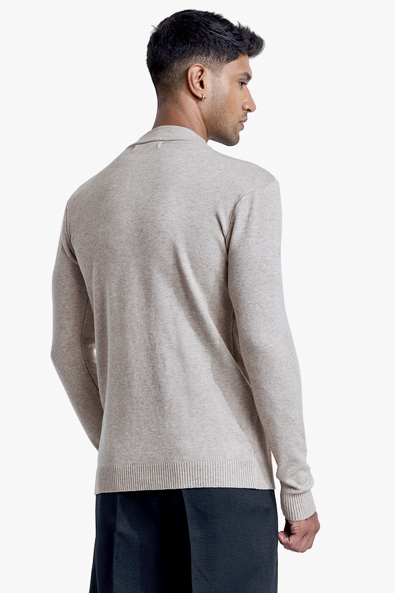 Grey Knitted Sweatshirt