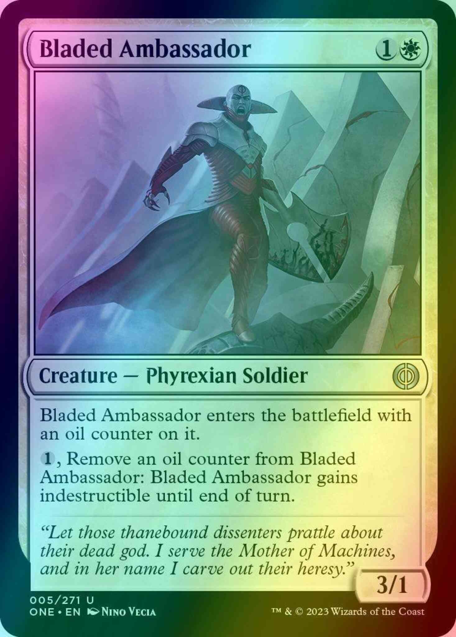 Bladed Ambassador [5] [Phyrexia: All Will Be One] [Foil]