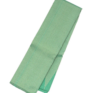 Shadow Green Handloom Kanchipuram Silk Saree With Zari Stripes