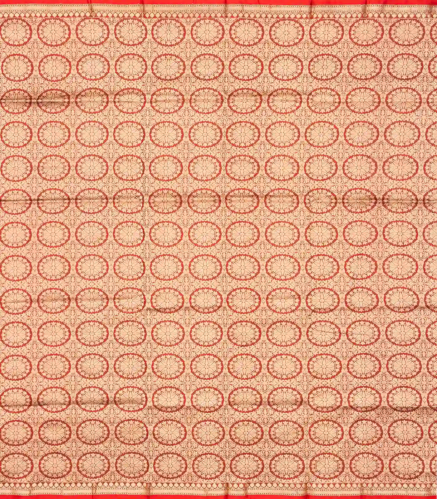 Purple Handloom Banarasi Silk Saree With Floral Buttas & Red Border