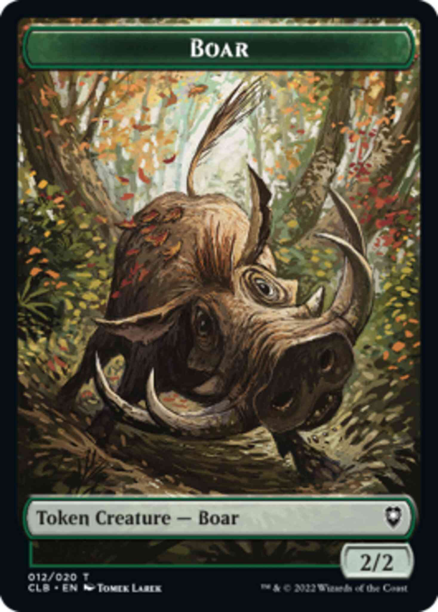 Boar Token [12] [Commander Legends: Battle for Baldur's Gate: Tokens] [Non-Foil]