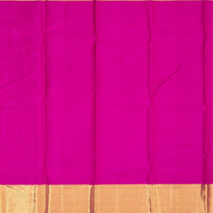 Hot Pink Handloom Kanchipuram Silk Saree With Gandaberunda Motifs