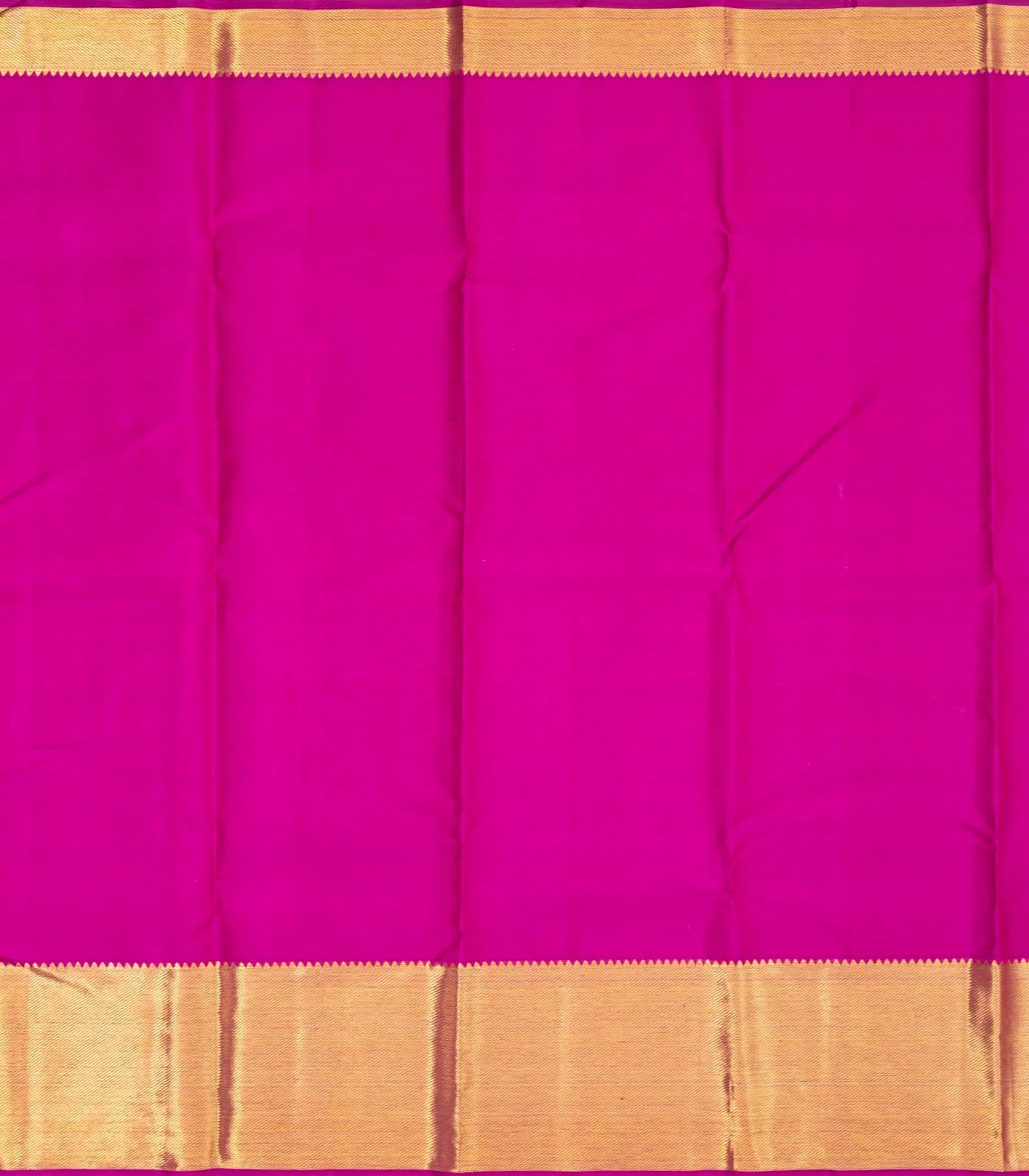 Hot Pink Handloom Kanchipuram Silk Saree With Gandaberunda Motifs