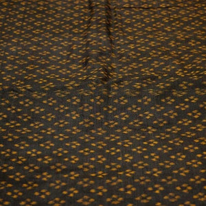 Black and Yellow Motif Cotton Ikat Fabric