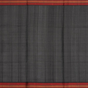 Beige Handloom Kora Silk Saree With Checks & Black Border