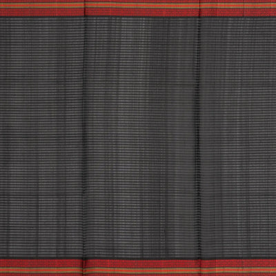 Beige Handloom Kora Silk Saree With Checks & Black Border