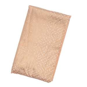 Light Peach Woven Organza Saree With Sequin Embroidery