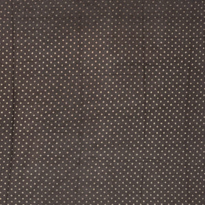 Dark Grey Woven Jaipur Cotton Saree With Printed Brown Floral Motifs