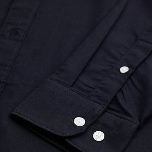 Black Solid Oxford Shirt