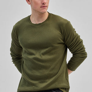 Olive Textured Sweatshirt