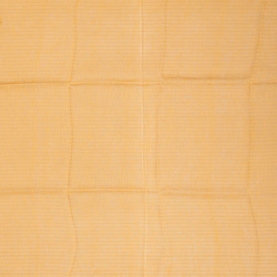 Beige Handwoven Linen Saree Printed With Flower Motifs