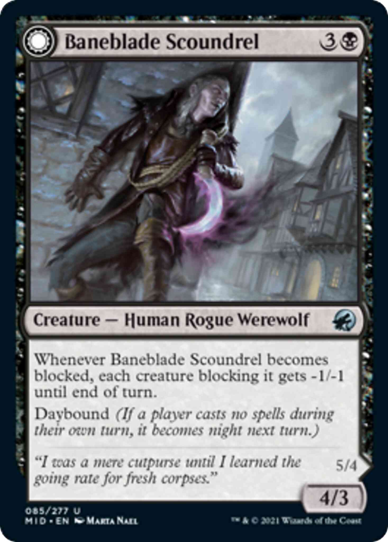 Baneblade Scoundrel // Baneclaw Marauder [85] [Innistrad: Midnight Hunt] [Non-Foil]